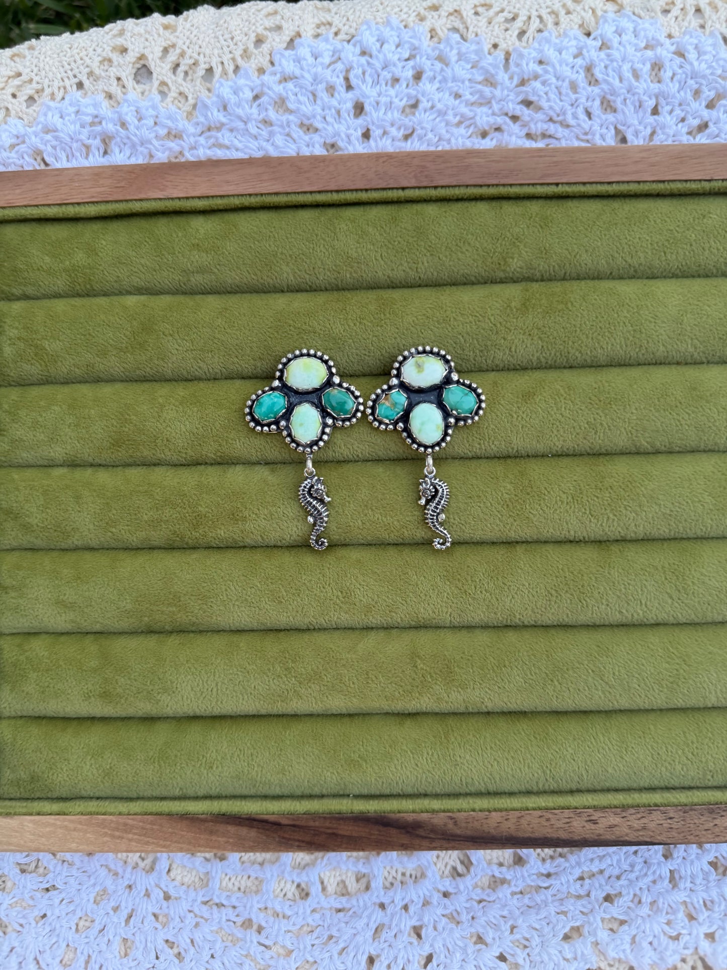Seahorse Turquoise Earrings