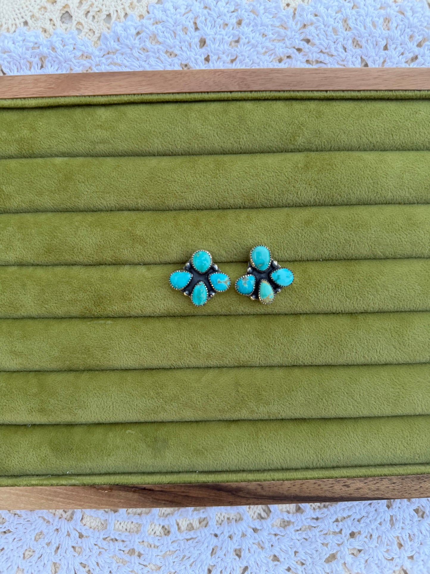 Blue Lagoon 4 Stone Studs