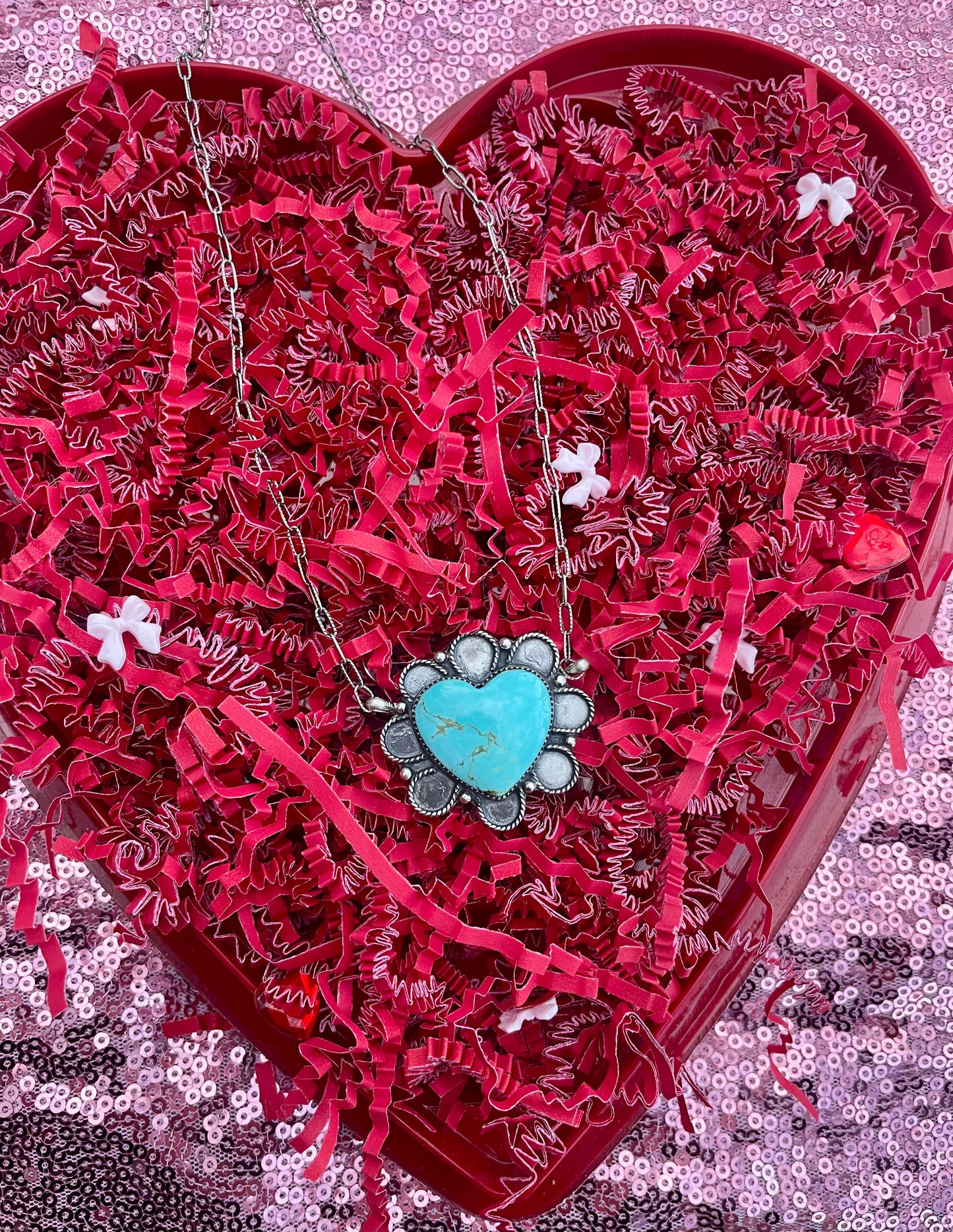 Sonoran Turquoise Chunky Heart Necklace