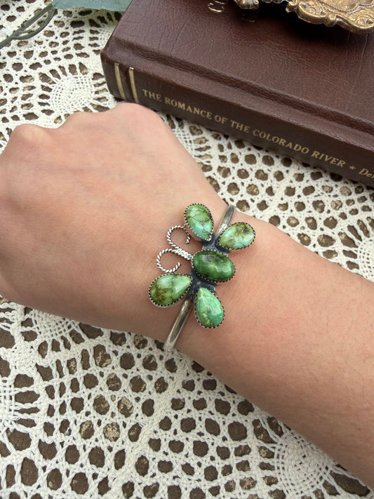 Holly Green Butterfly Cuff