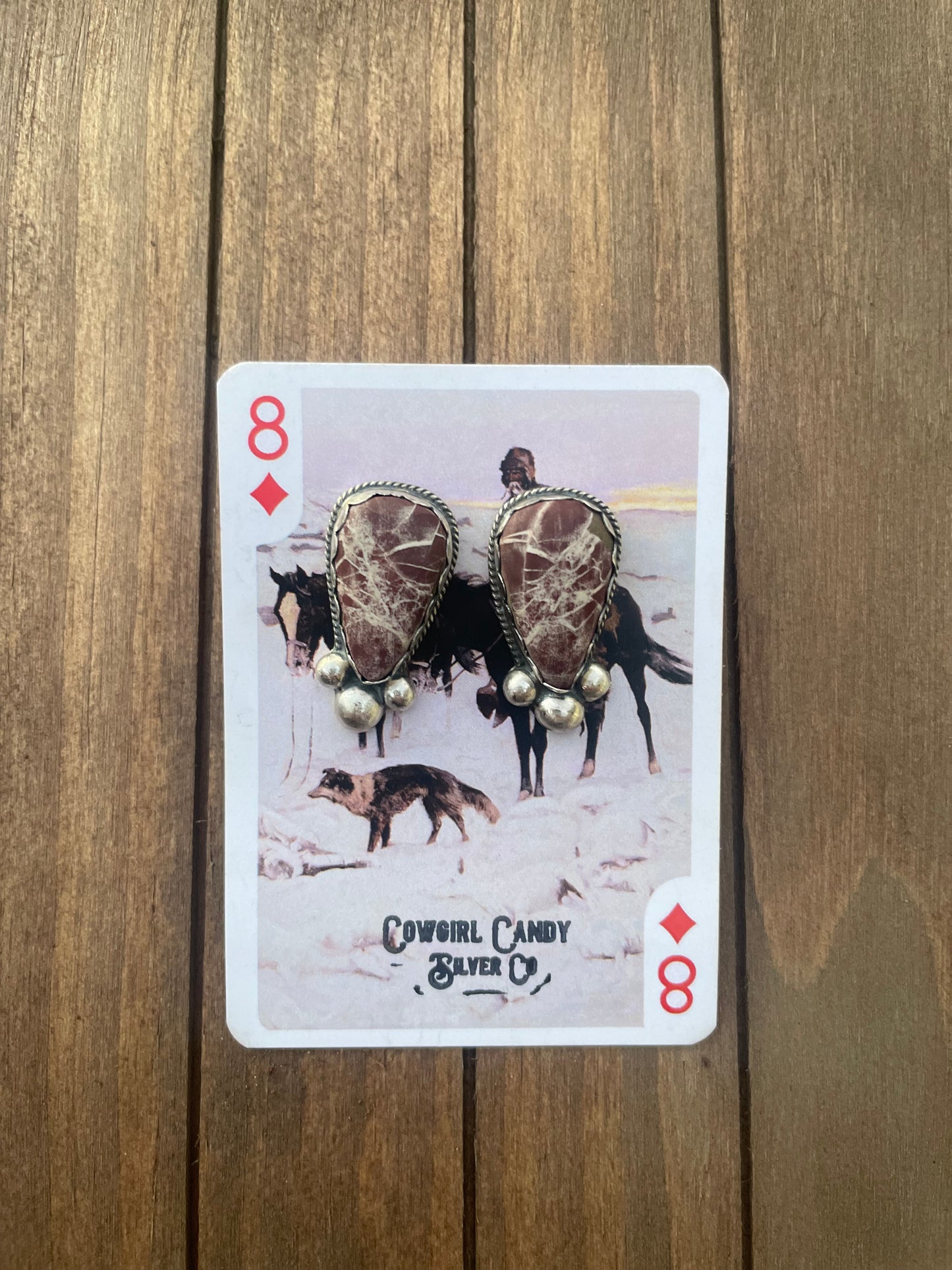 Red Buffalo Stud Earrings