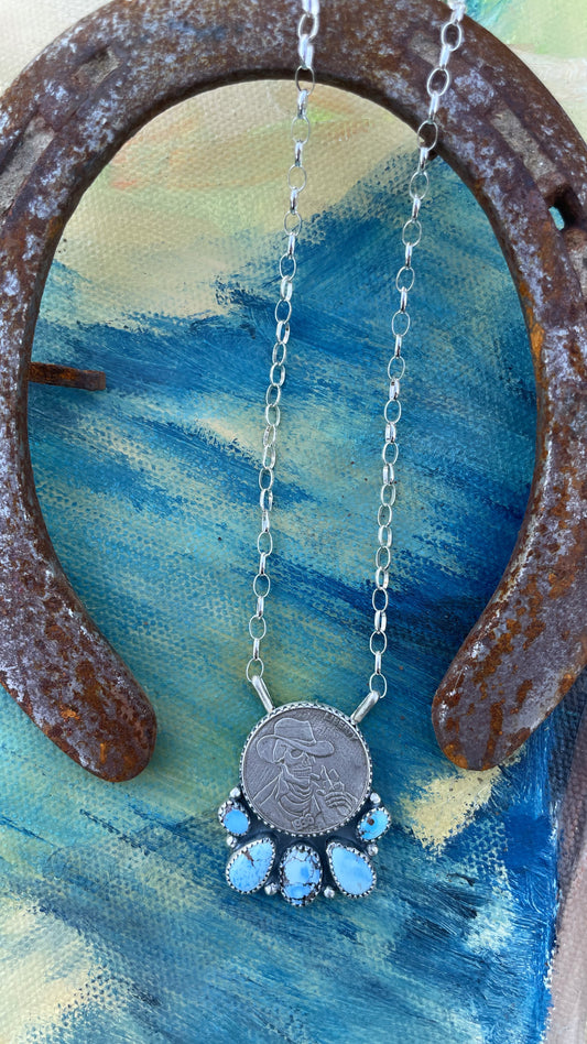Golden Hill Cowboy Coin Necklace