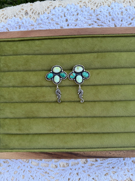 Seahorse Turquoise Earrings