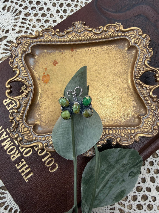 Holly Green Butterfly Ring