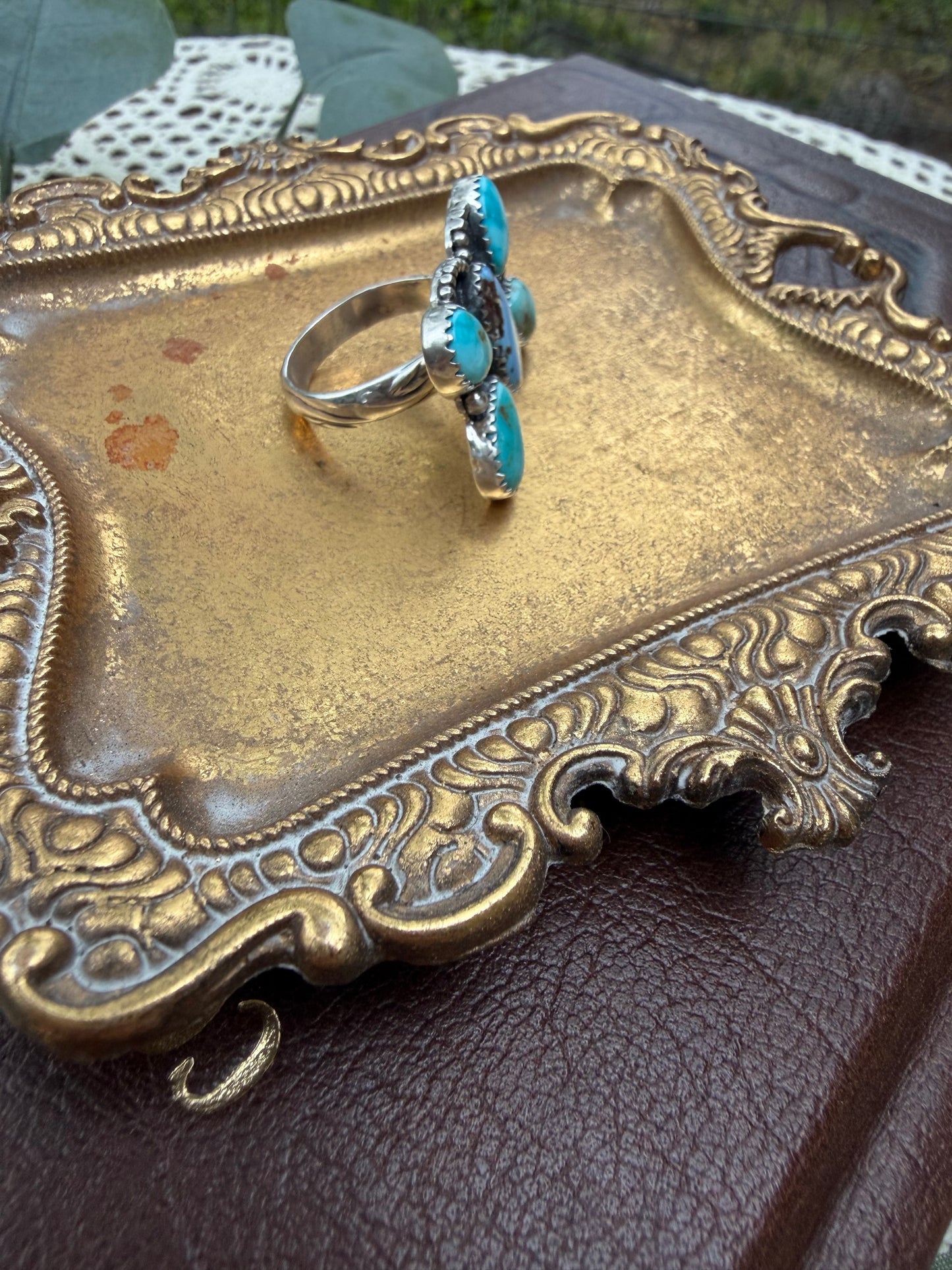 Blue Clear Sky Butterfly Ring