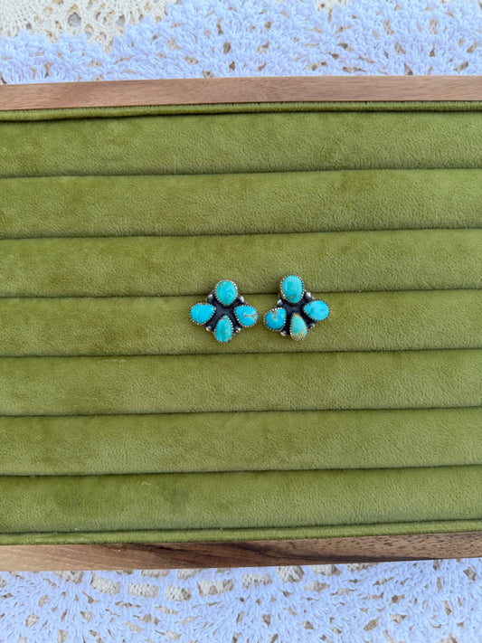 Blue Lagoon 4 Stone Studs