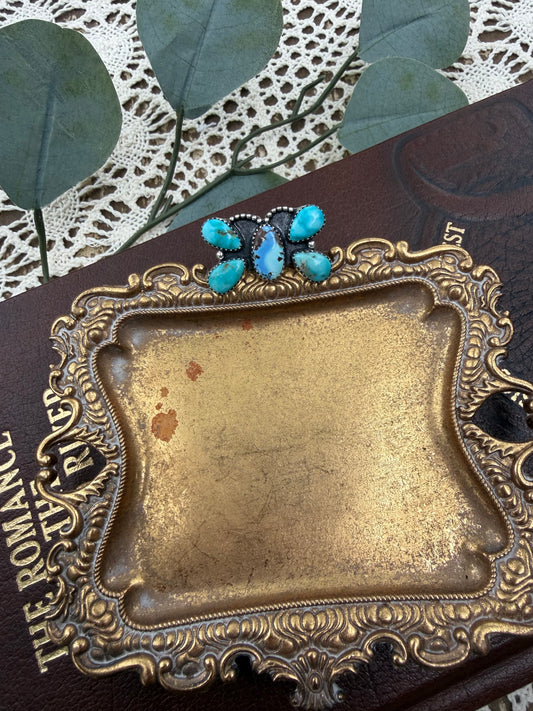 Blue Clear Sky Butterfly Ring
