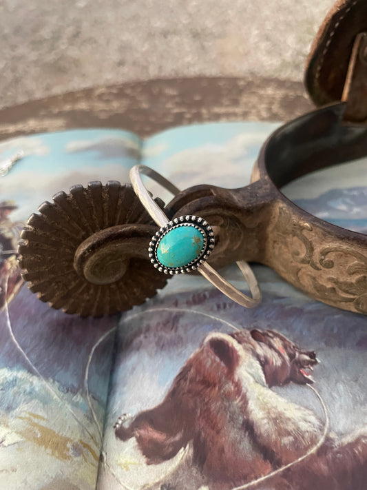 Oval Sonoran turquoise cuff