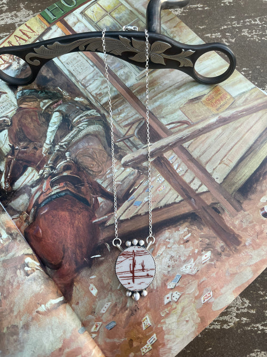 Ceramic Cactus Necklace