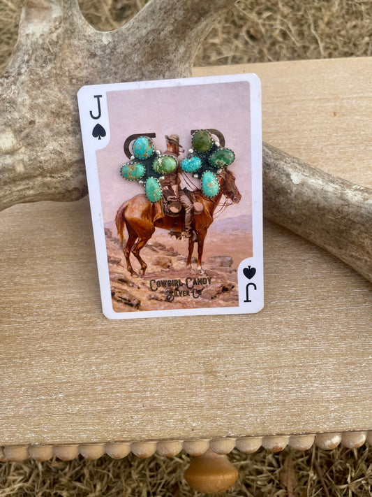 Sonoran Mountain & Gold Cross Studs